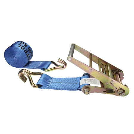Us Cargo Control 4" x 20' Blue Ratchet Strap w/ Wire Hooks 8520WH-BLU